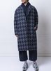 Grei. Relaxed Overcoat - Midnight Blue Two-tone Check - Thumbnail 1