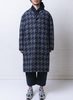 Grei. Relaxed Overcoat - Midnight Blue Two-tone Check - Thumbnail 2