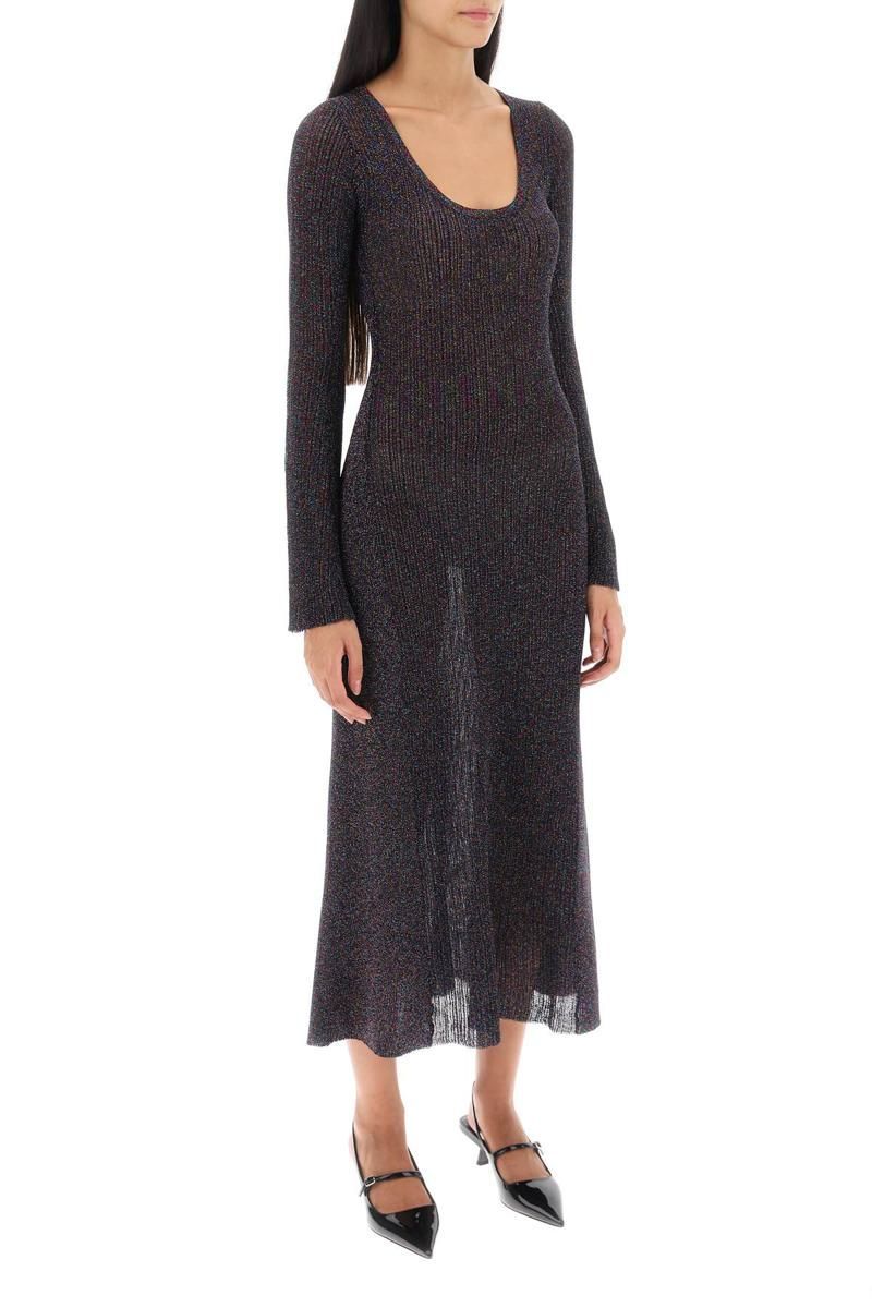 Ganni lurex knit midi dress - MULTICOLOR | Garmentory