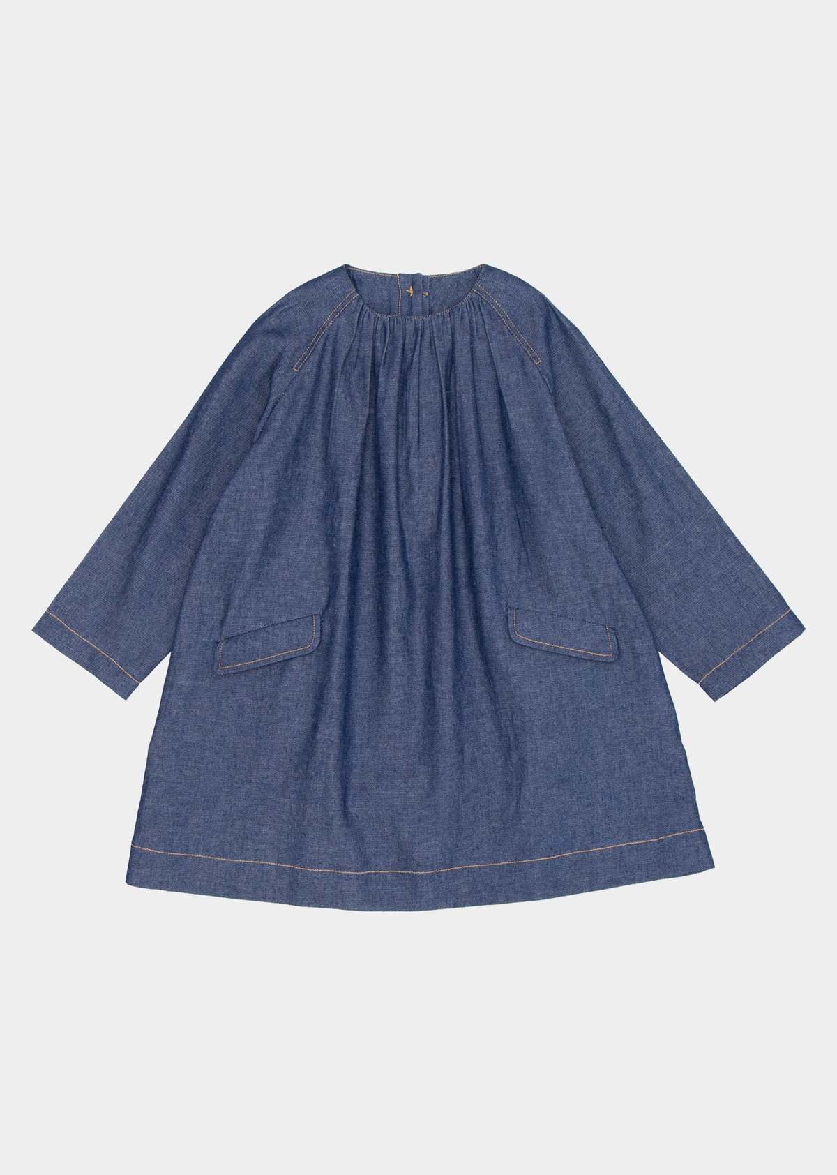 Kids Caramel MALIKA GIRL DRESS - MIDNIGHT BLUE - Image 1 of 5