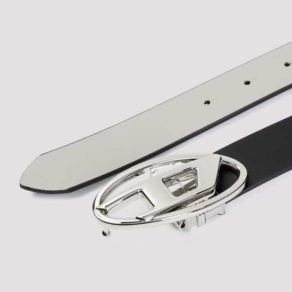 ベルト DIESEL Diesel b-1 DR Reversible belt with logo B-1DR: Leather Belt with silver D logo buckle | Diesel