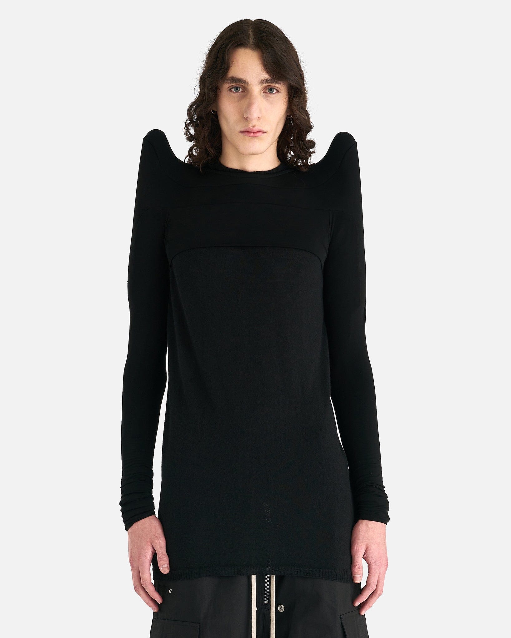 Rick Owens Strobe Bolero T-Shirt - Black | Garmentory