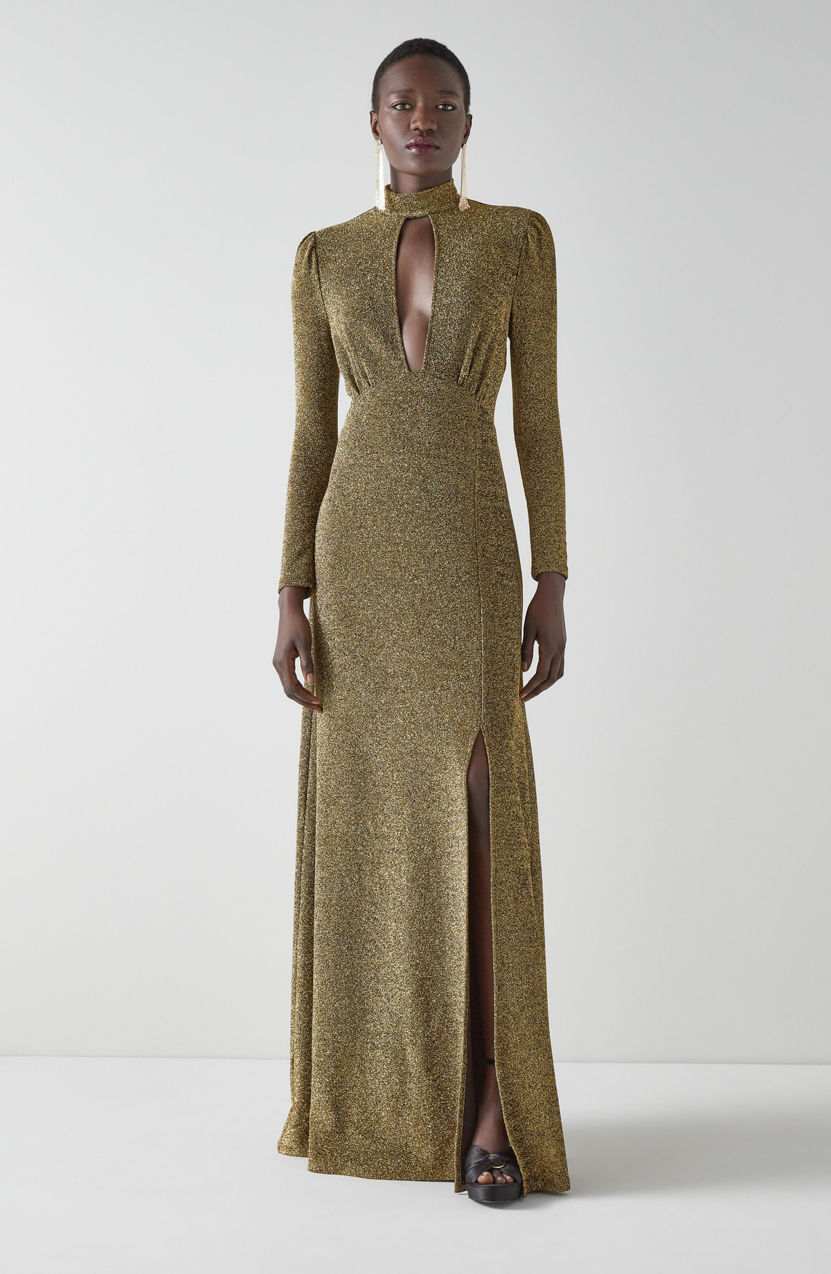 lk bennett gold dress Wilma - Black/Gold Sequin