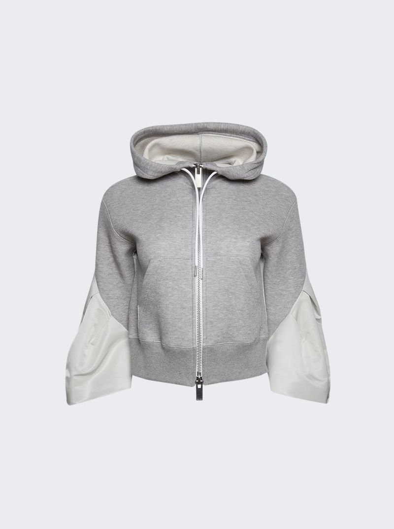 sacai Sponge Sweat X Nylon Twill Hoodie | Garmentory 