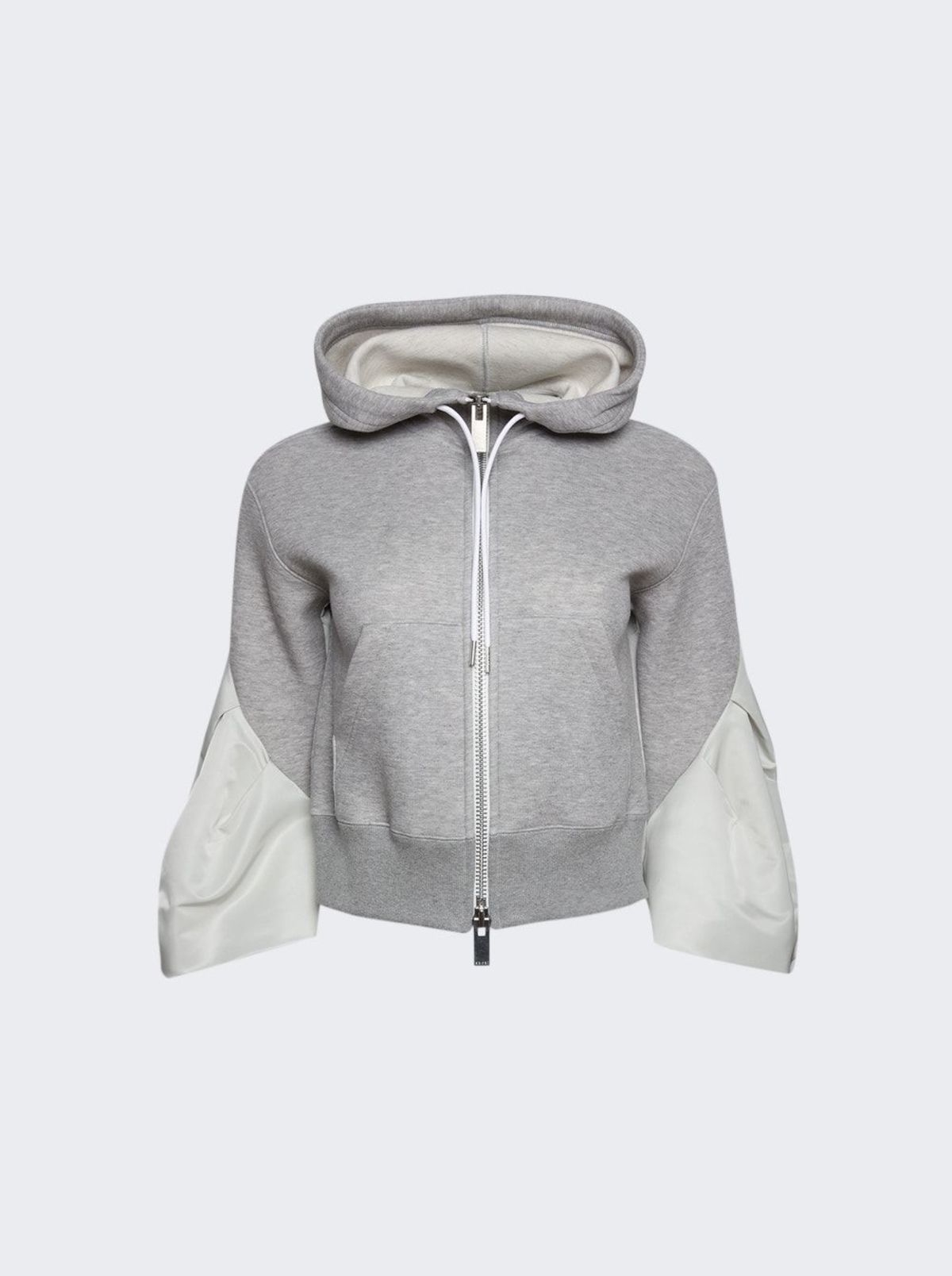 sacai Sponge Sweat X Nylon Twill Hoodie | Garmentory