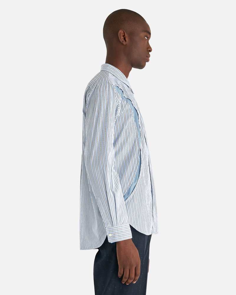 Comme des Garcons Homme Deux Stripe Printed Shirt - Blue