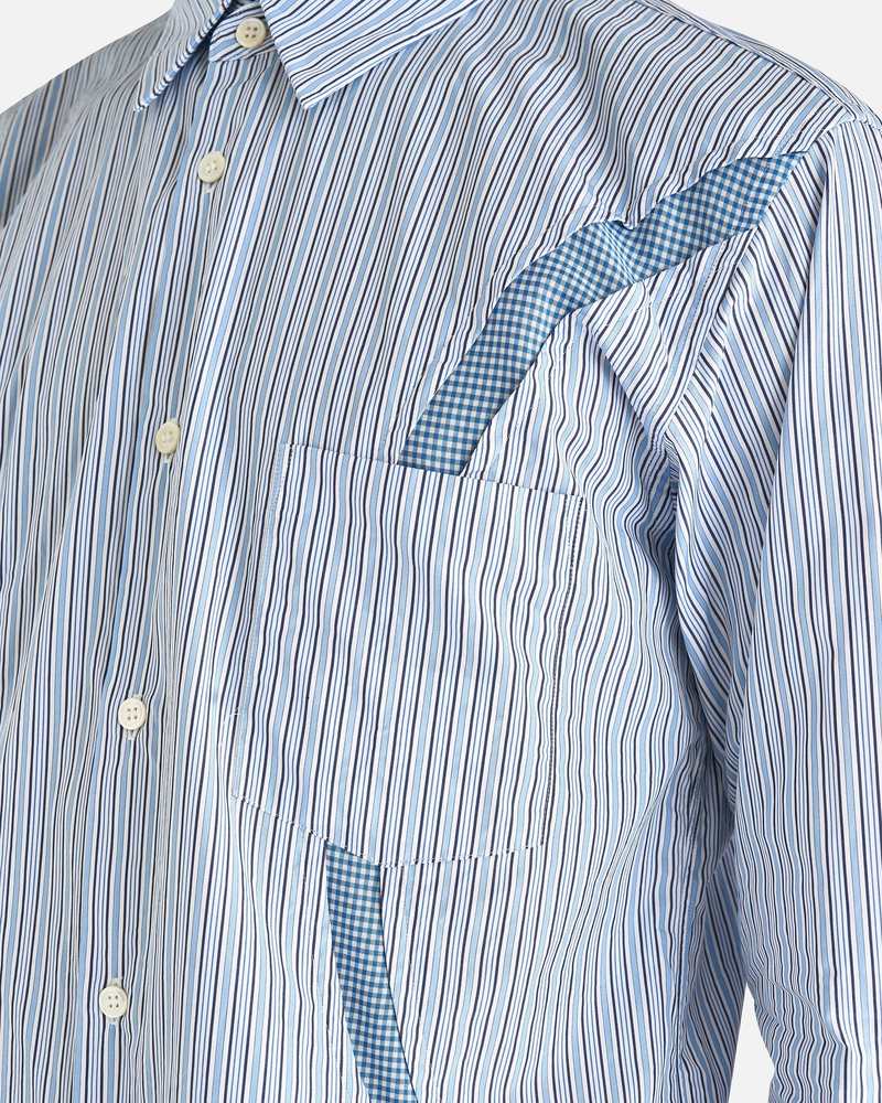 Comme des Garcons Homme Deux Stripe Printed Shirt - Blue