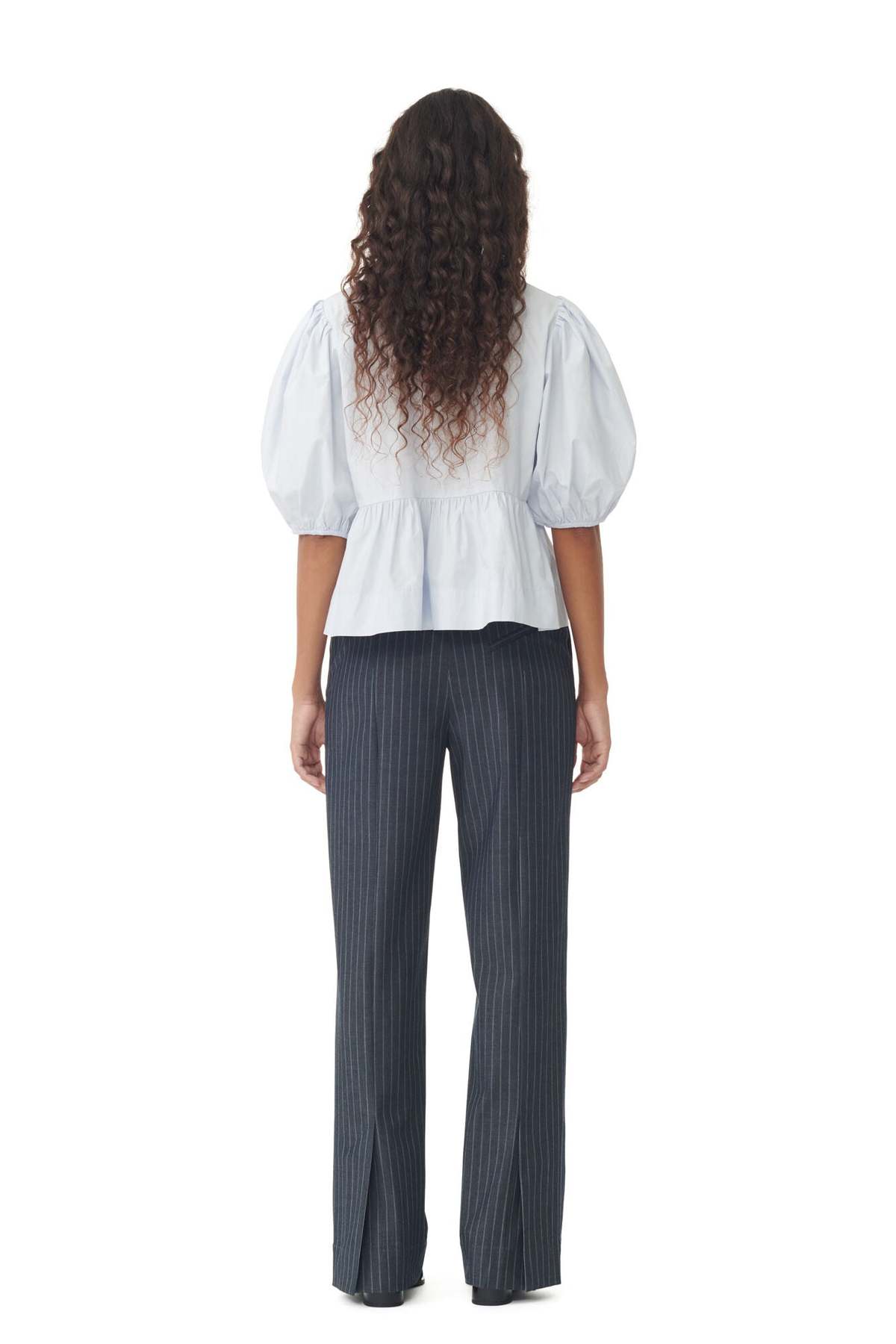 Stretch-Stripe-Mid-Waist-Pants