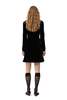 Ganni Velvet Jersey Mini Dress - Black - Thumbnail 3