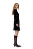 Ganni Velvet Jersey Mini Dress - Black - Thumbnail 4