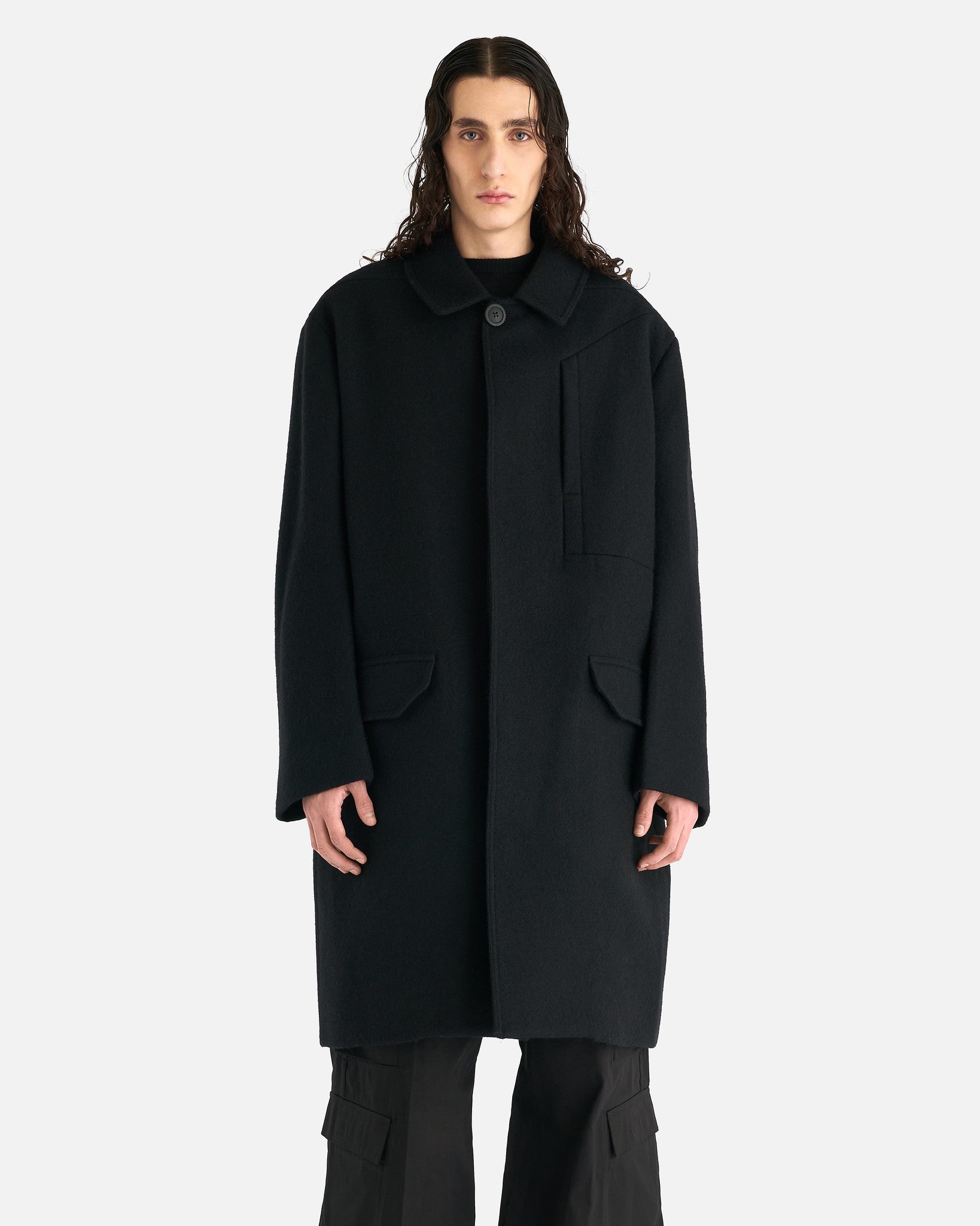 Rick Owens Jumbo Mac Coat - Black | Garmentory