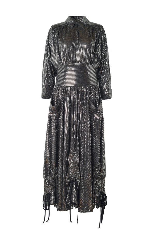 BATSHEVA Goldie Dress - Silver Sequin