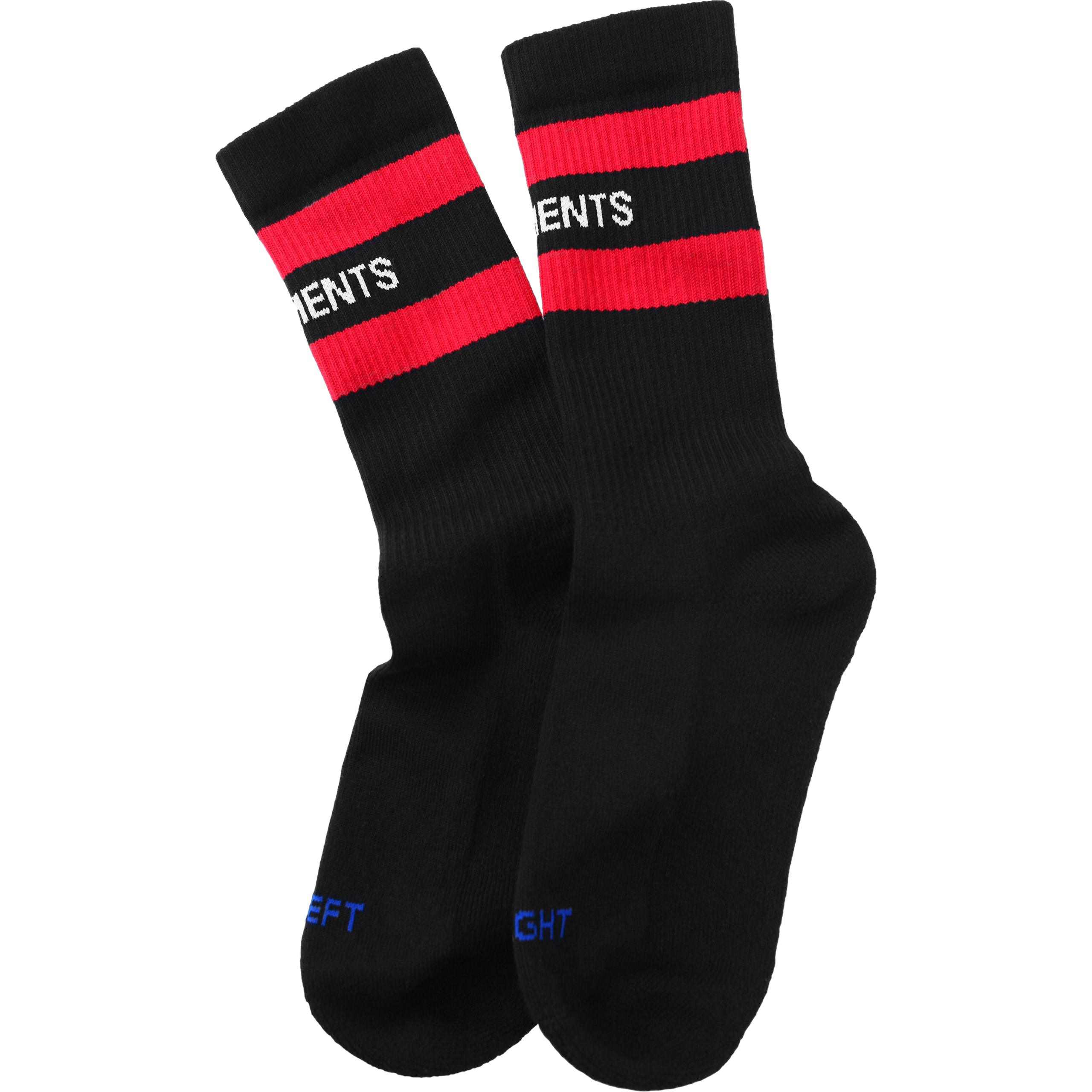 【関税込み】VETEMENTS ブラック VETEMENTS ロゴ ソックス VETEMENTS LOGO SOCK（ソックス/靴下）｜VETEMENTS（ヴェトモン