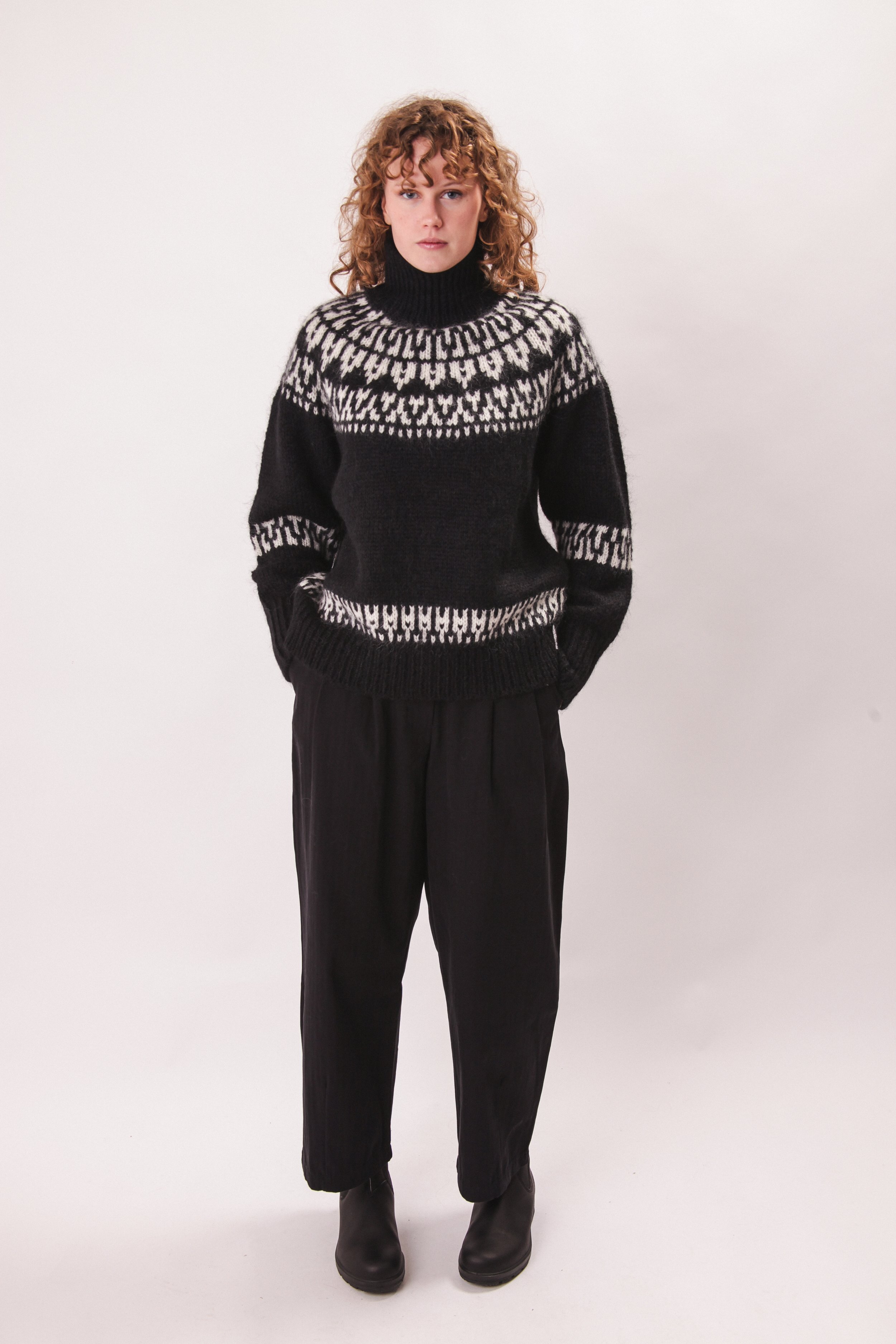 Batoner Nordic Turtleneck Sweater Black Garmentory