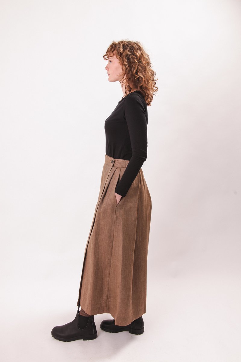 FOLD Wrap Skirt - Brown FOLD Wrap Skirt - Brown