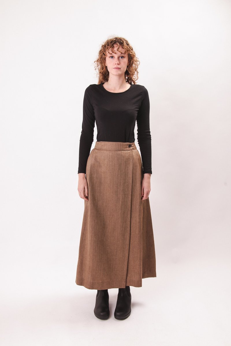 FOLD Wrap Skirt - Brown FOLD Wrap Skirt - Brown