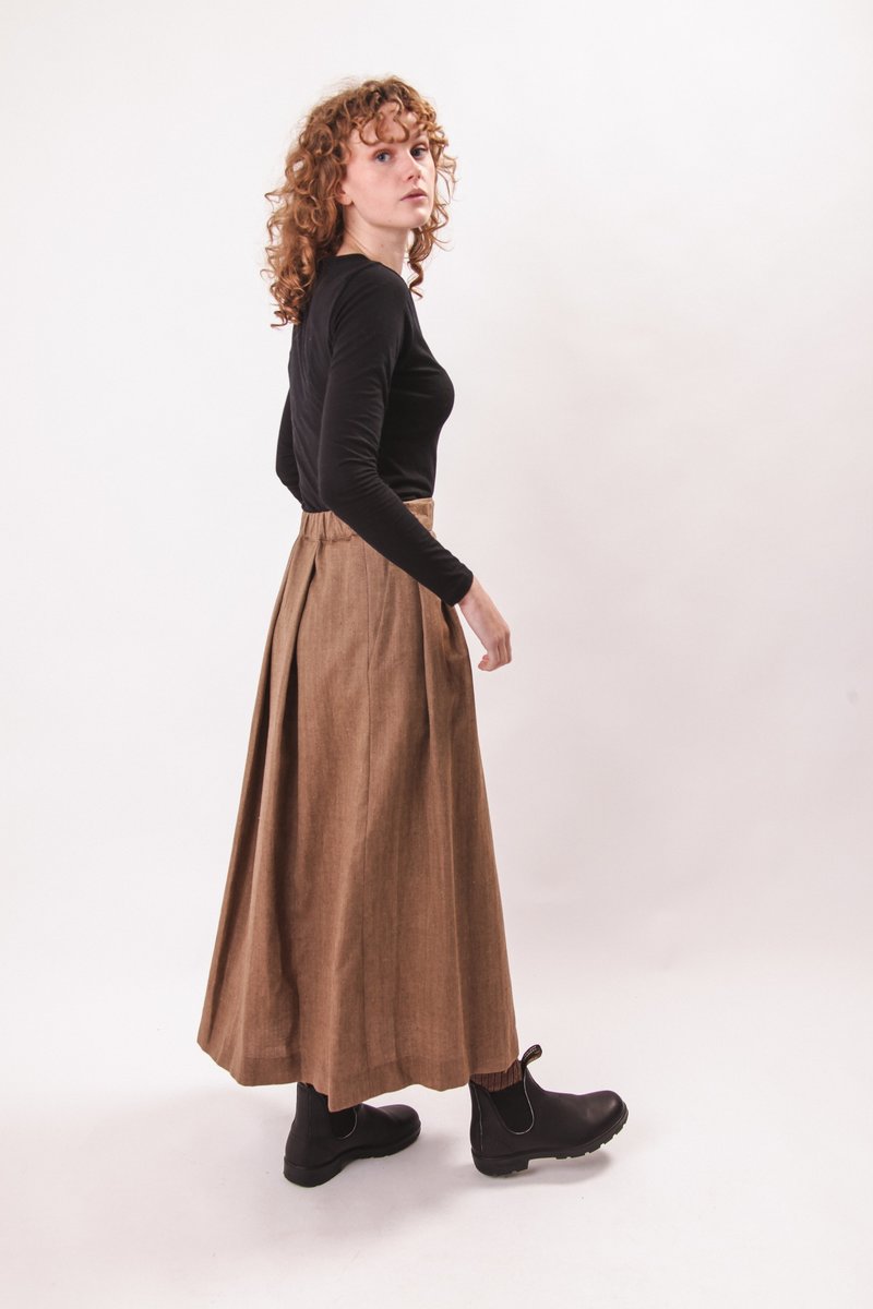 FOLD Wrap Skirt - Brown FOLD Wrap Skirt - Brown