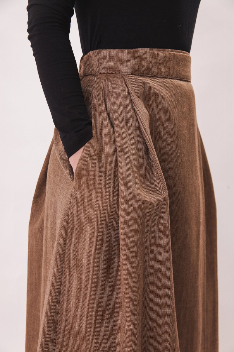 FOLD Wrap Skirt - Brown FOLD Wrap Skirt - Brown