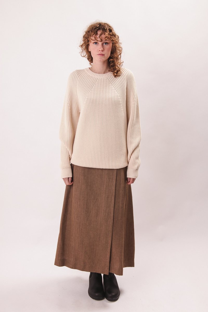 BATONER ウールセーター サイズ3 アイボリー BATONER（バトナー）の「【BATONER】SPREAD ALAN CREW NECK/BN-21FL