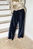 Datura Silk Velvet Judo Pants - Midnight Blue - Thumbnail 1