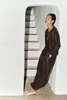 Datura Mocha Boiled Wool Kendo Pants - Thumbnail 1
