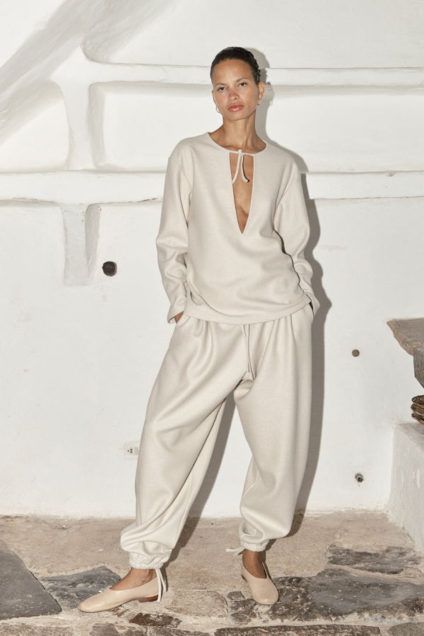 Datura Boiled Wool Kendo Pants - c