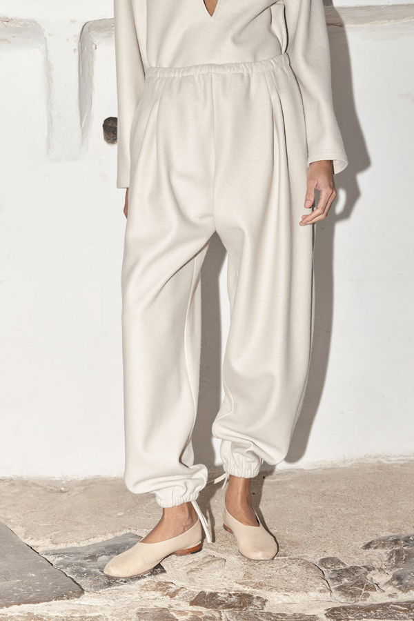 Datura Boiled Wool Kendo Pants - c