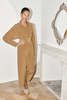 Datura Silk Ren Jumpsuit - Tan - Thumbnail 2