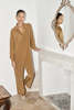 Datura Silk Ren Jumpsuit - Tan - Thumbnail 4