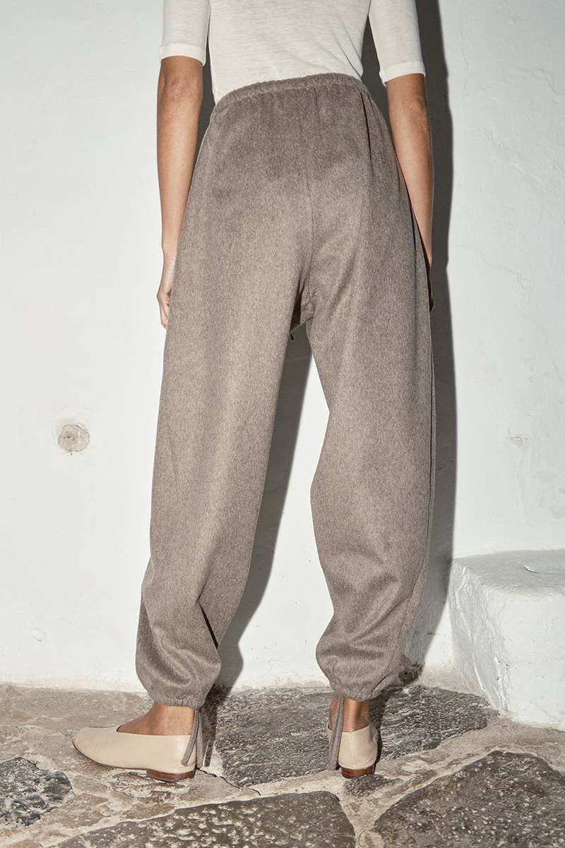 Datura Loden Wool Kendo Pants - Taupe
