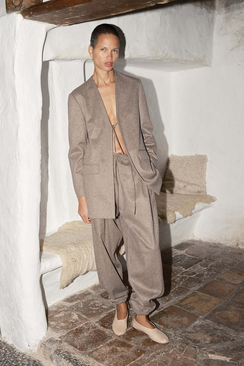 Datura Loden Wool Kendo Pants - Taupe