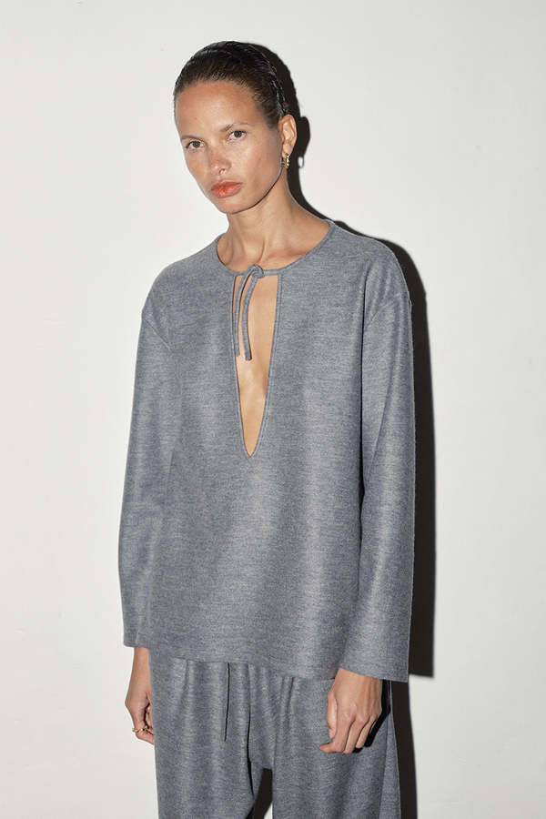 Datura Boiled Wool Jade Top - Granite Datura Boiled Wool Jade Top - Granite