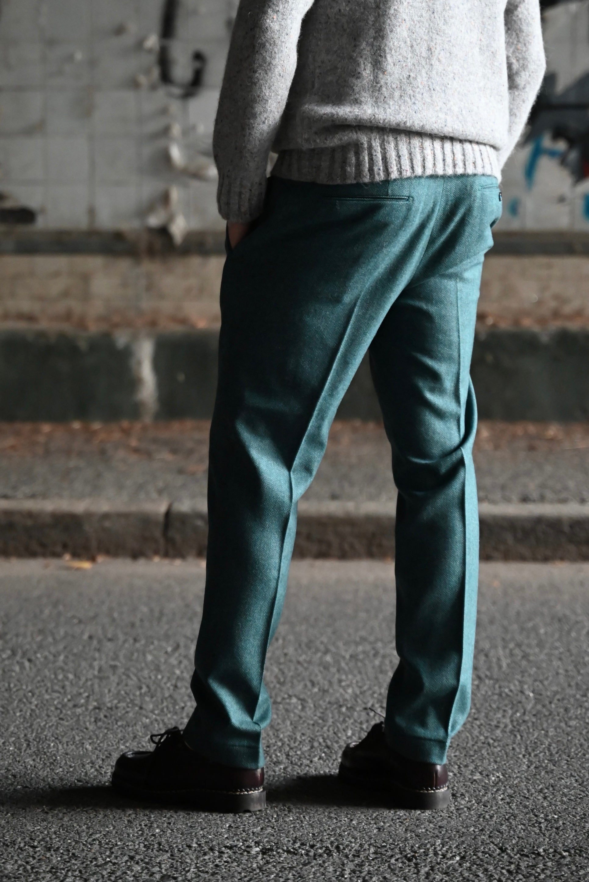 Elastic Pleated Chino Pants Yellow main image 0