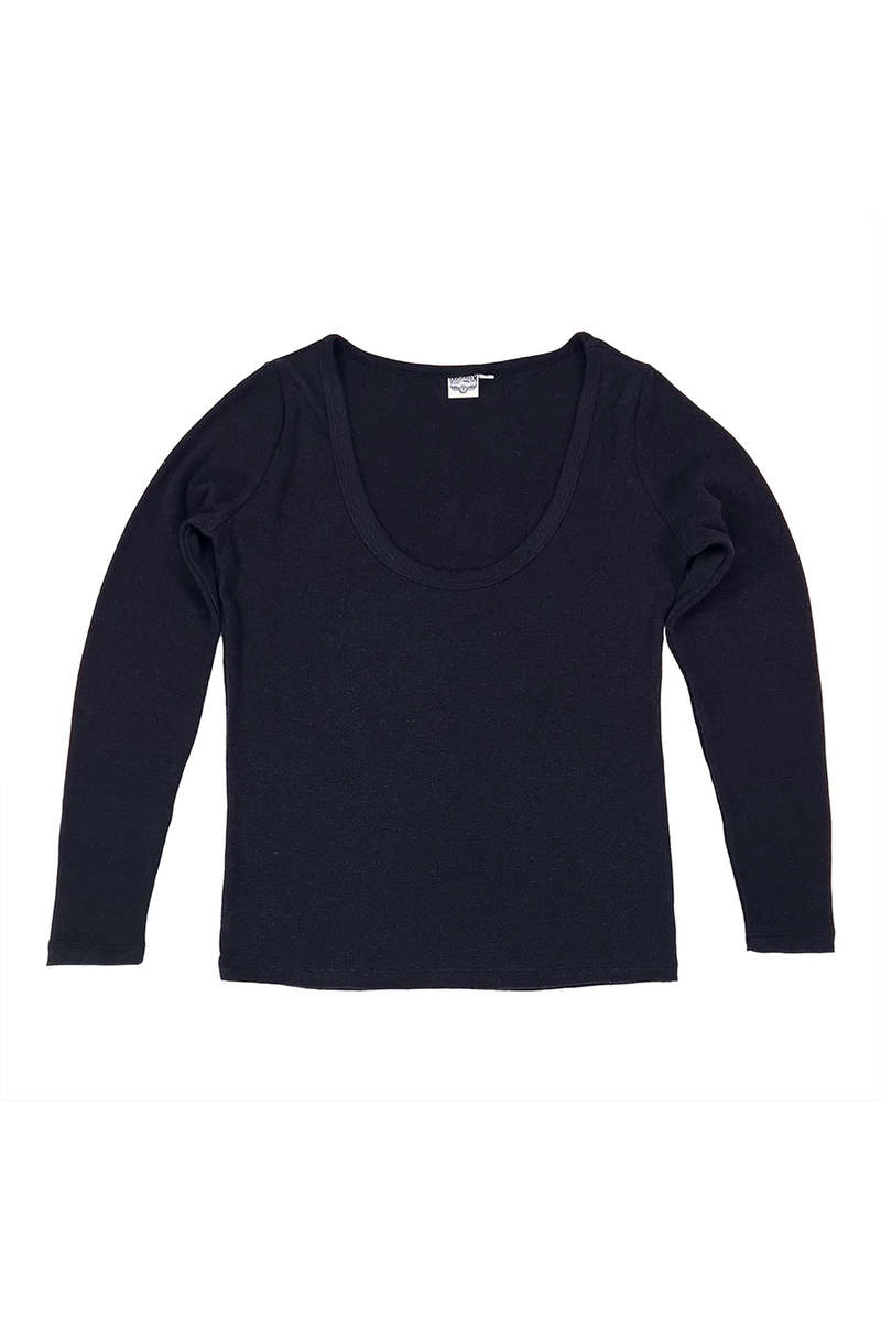 Jungmaven Paseo Long Sleeve Tee - Washed Black Organic Jungmaven Paseo Long Sleeve Tee - Washed Black Organic