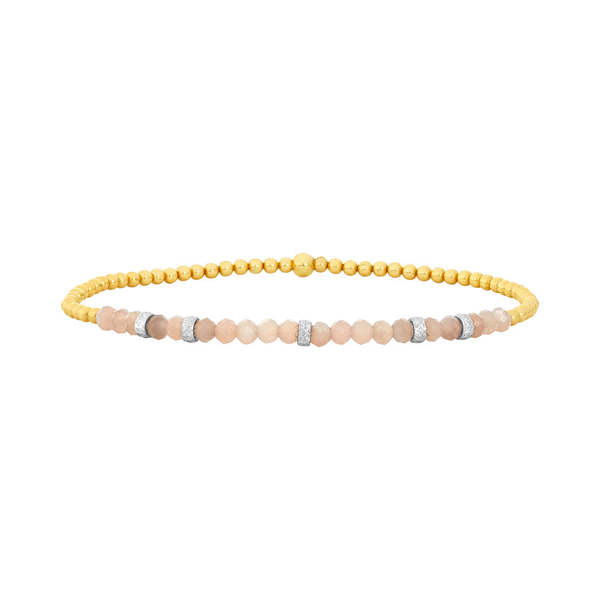 Karen Lazar 2mm Signature Bracelet Mauve Moonstone/Sterling Silver