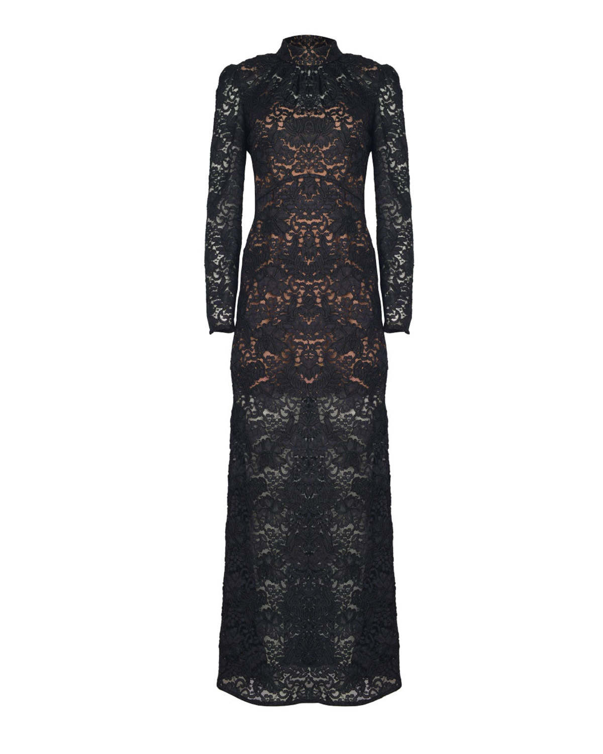 Self-Portrait Cord Lace Maxi Dress - Black | Garmentory