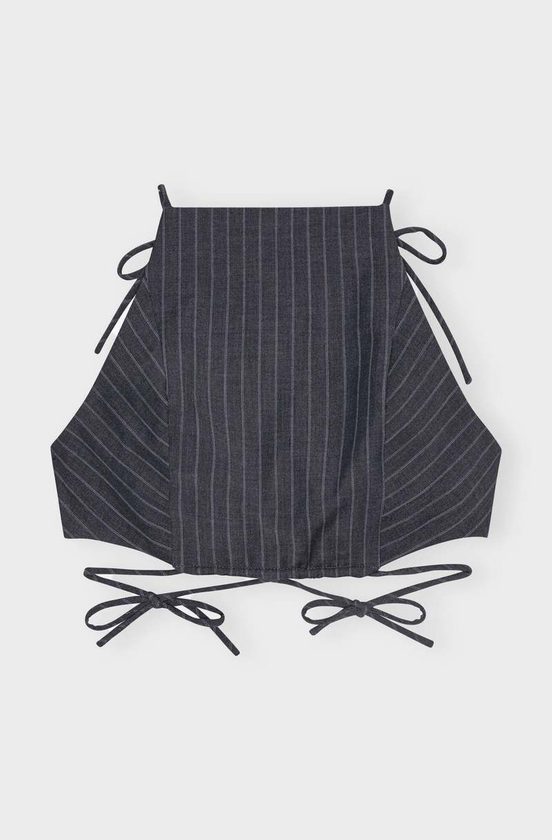 【最終値下げ】GANNI ストライプクロップドトップ 最終値下げ】GANNI ストライプクロップドトップ 最終値下げ