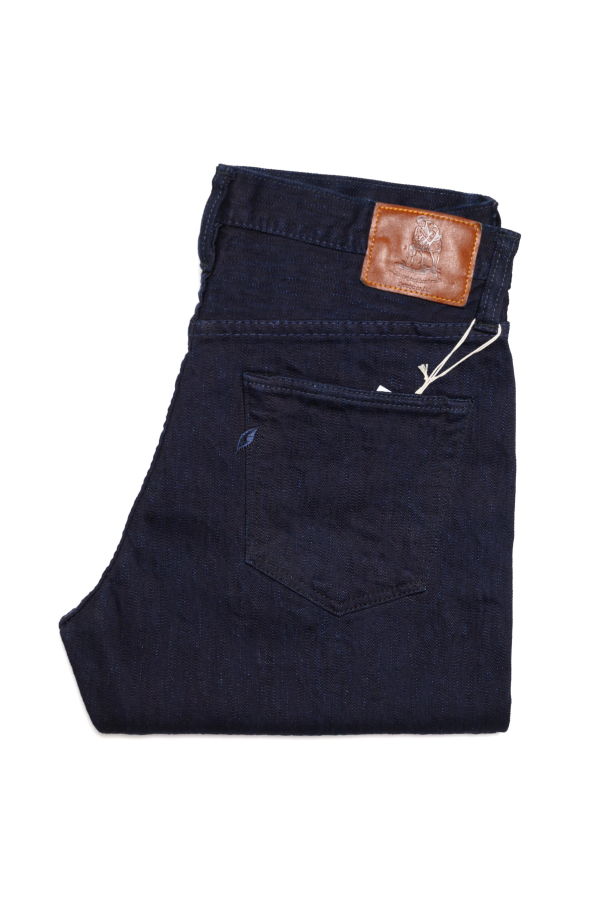 Pure Blue Japan Relaxed Tapered 13oz Extra Slub Stretch Selvedge Denim - Double Indigo