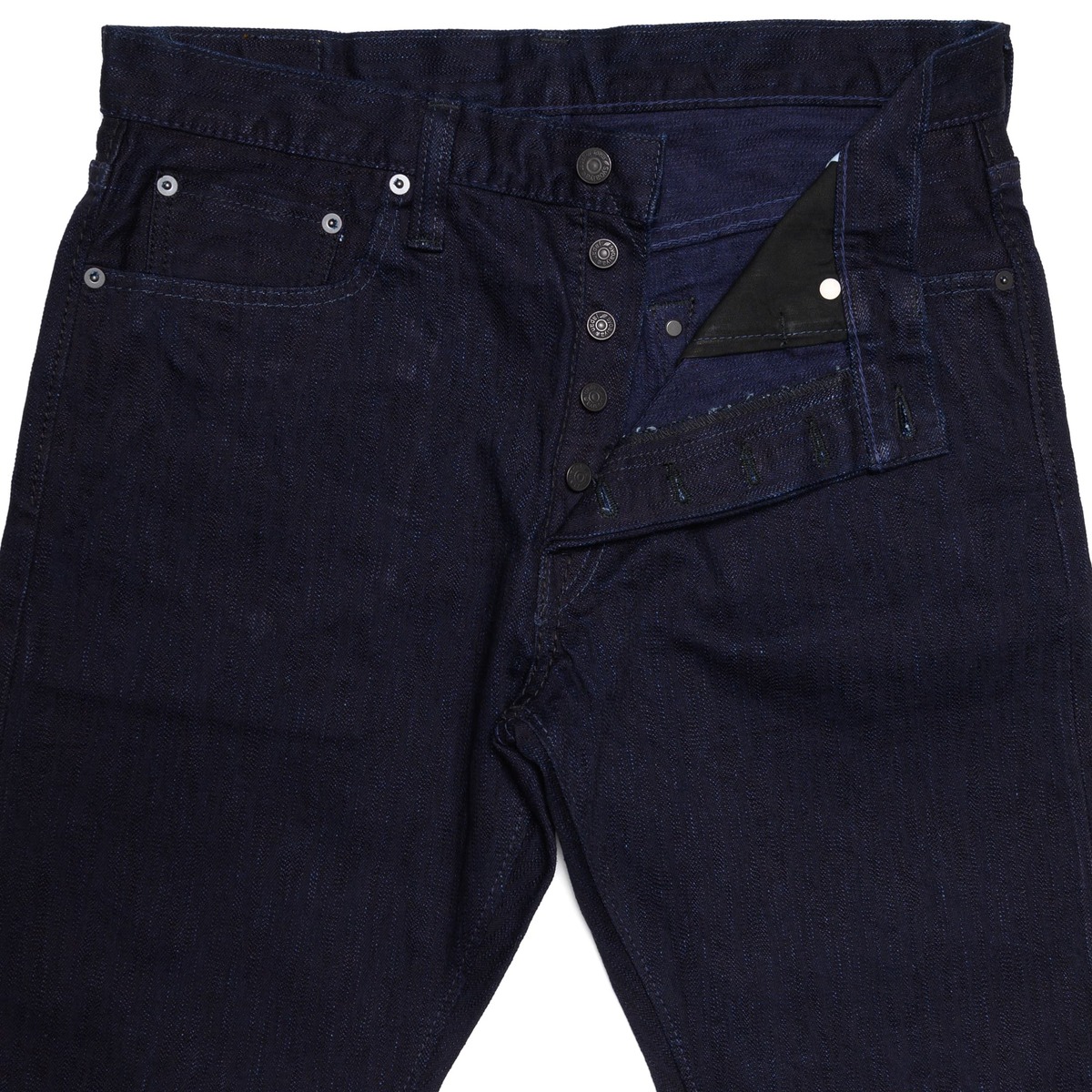 Pure Blue Japan Relaxed Tapered 13oz Extra Slub Stretch Selvedge Denim - Double Indigo - Image 5 of 10