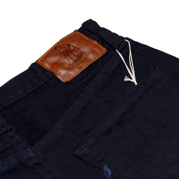 Pure Blue Japan Relaxed Tapered 13oz Extra Slub Stretch Selvedge Denim - Double Indigo