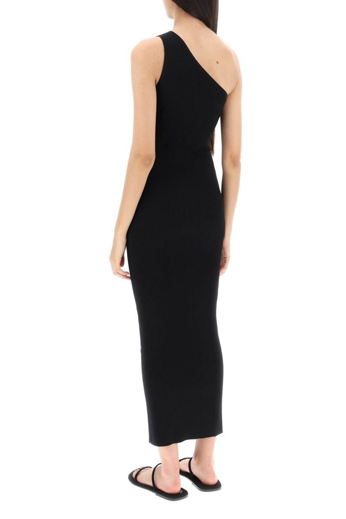 Toteme one-shoulder maxi dress in ribbed knit | Garmentory