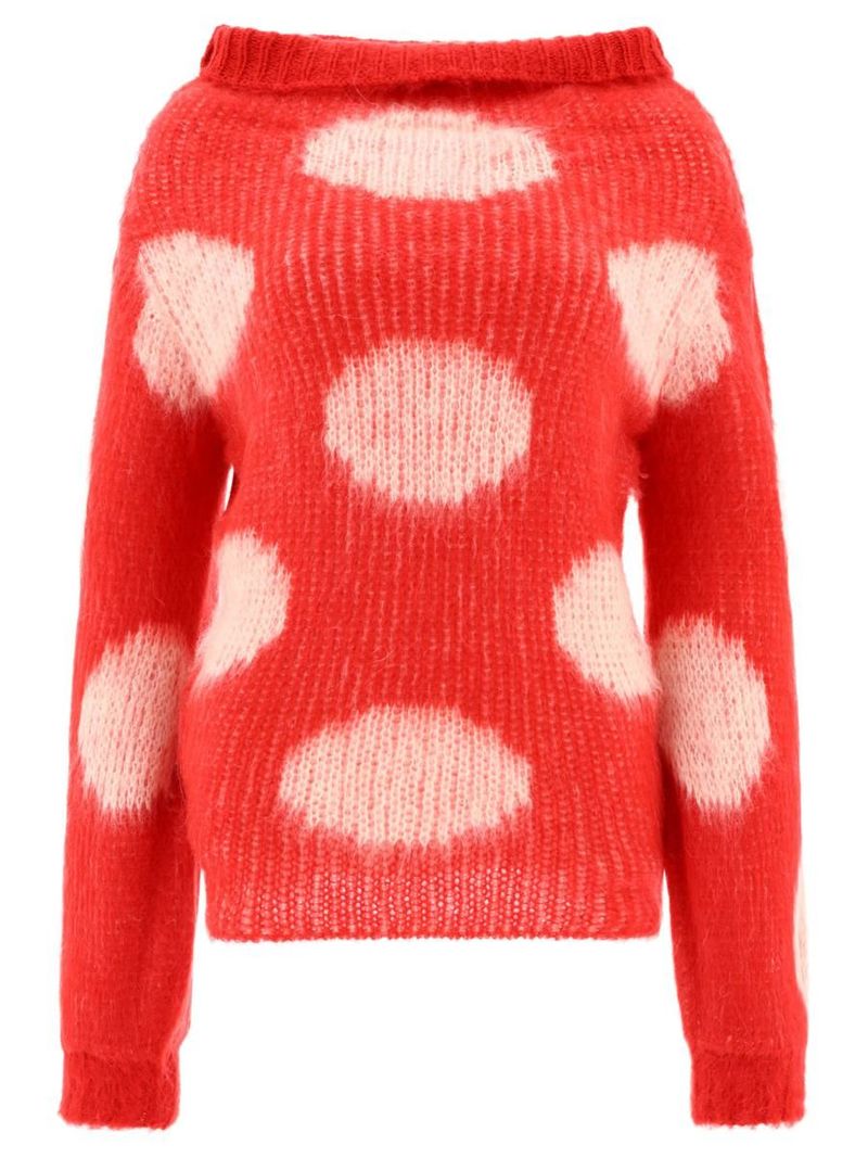 【送料&関税込】Marni Polka Dot Crewneck Sweater MARNI Mohair sweater with polka dots | Garmentory
