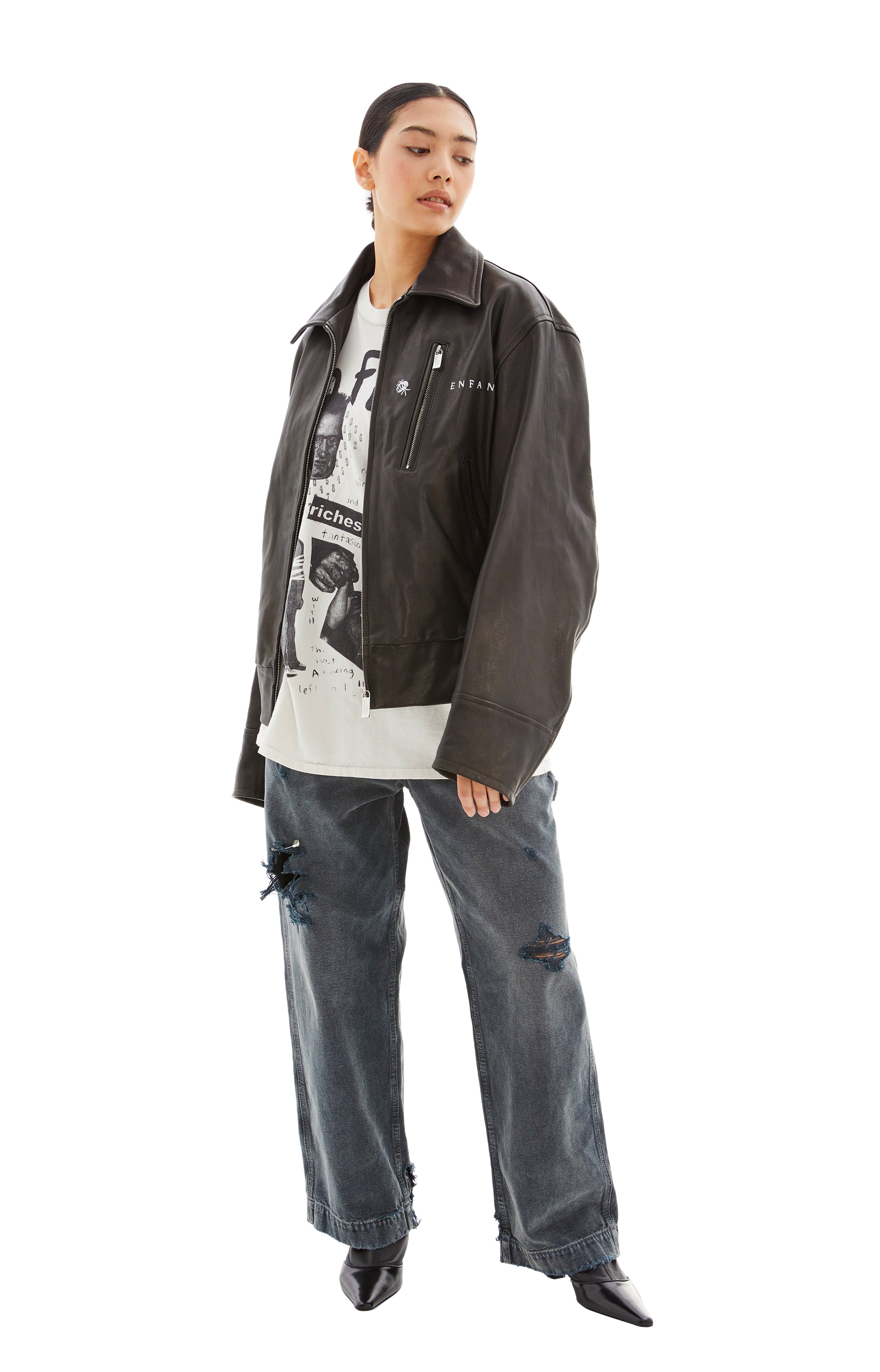 Denim Jacket Black Opium Jacket Enfants Riches Dprims Opium Den