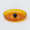 Block Design Medium Bubble Dish - Amber/Cobalt - Thumbnail 1