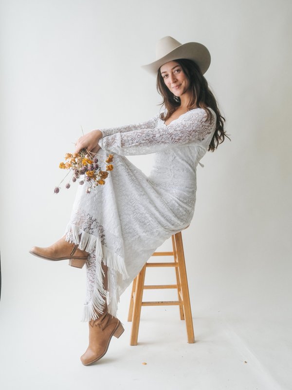 Vintage Western Fringe + Lace Dress | Garmentory Vintage Western Fringe + Lace Dress | Garmentory