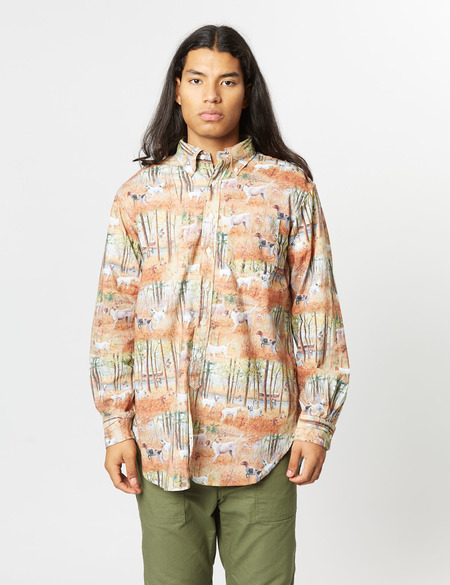 Engineered Garments Work Shirt - Orange Plaid Cotton