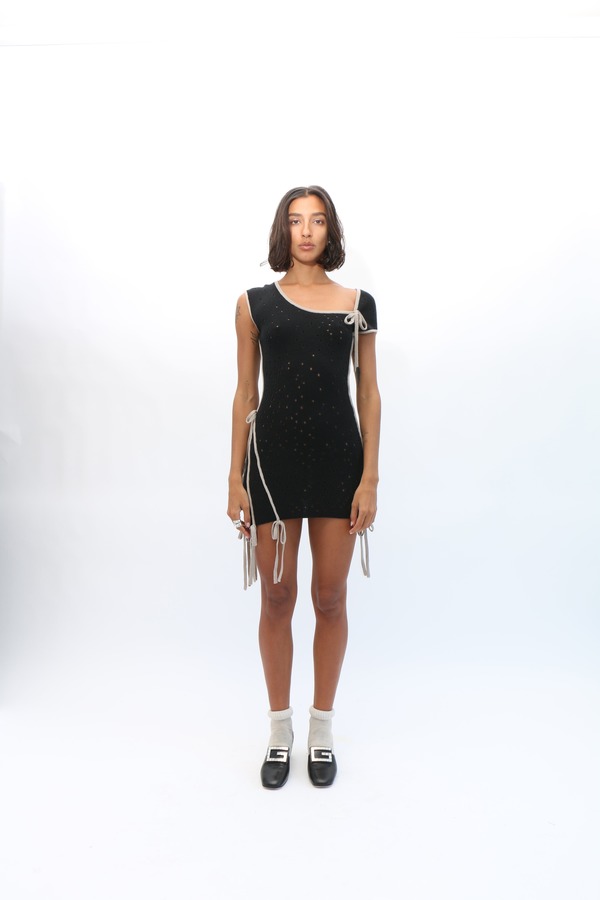 Gabe Gordon Moth Hole Dress - Black | Garmentory