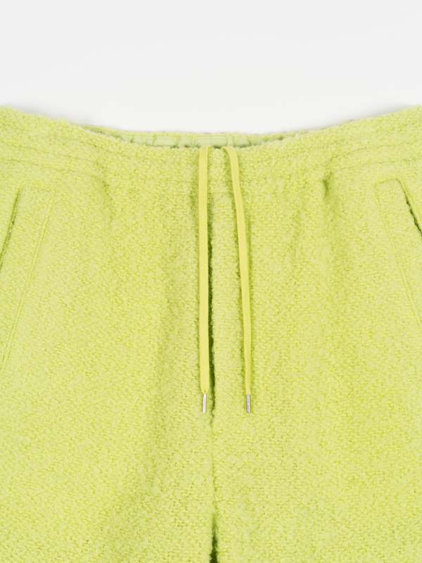 Auralee Alpaca Wool Leno Cloth Easy Pants - Lime Green | Garmentory