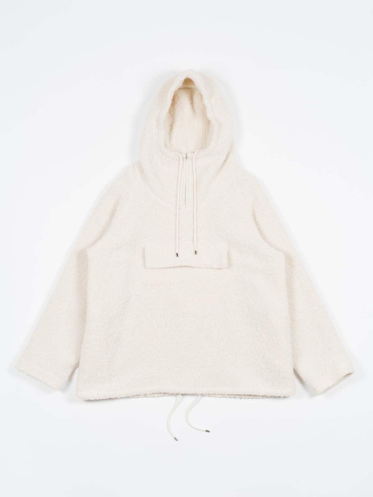 Auralee Alpaca Wool Leno Cloth P/O Parka - Ivory White | Garmentory