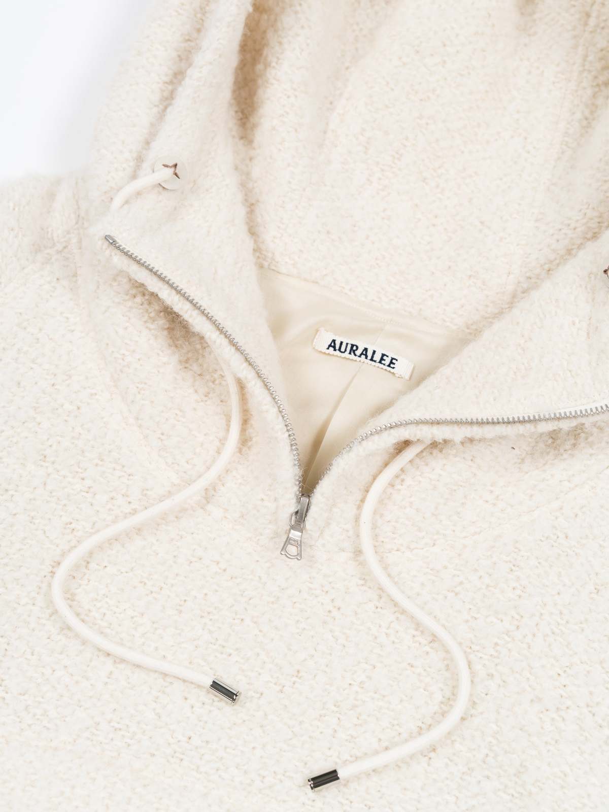 Auralee Alpaca Wool Leno Cloth P/O Parka - Ivory White | Garmentory